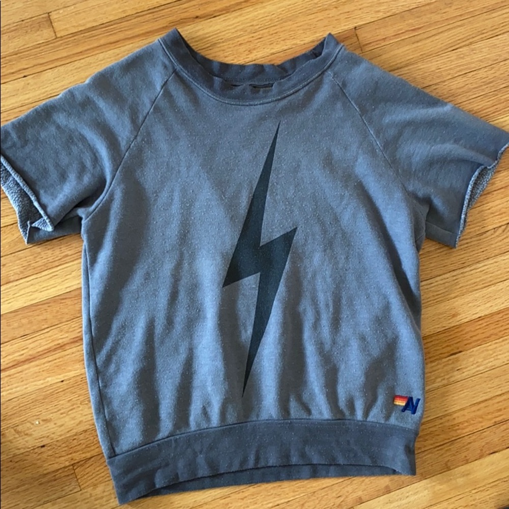 Aviator Nation Sweatshirt grey Lightening Bolt S